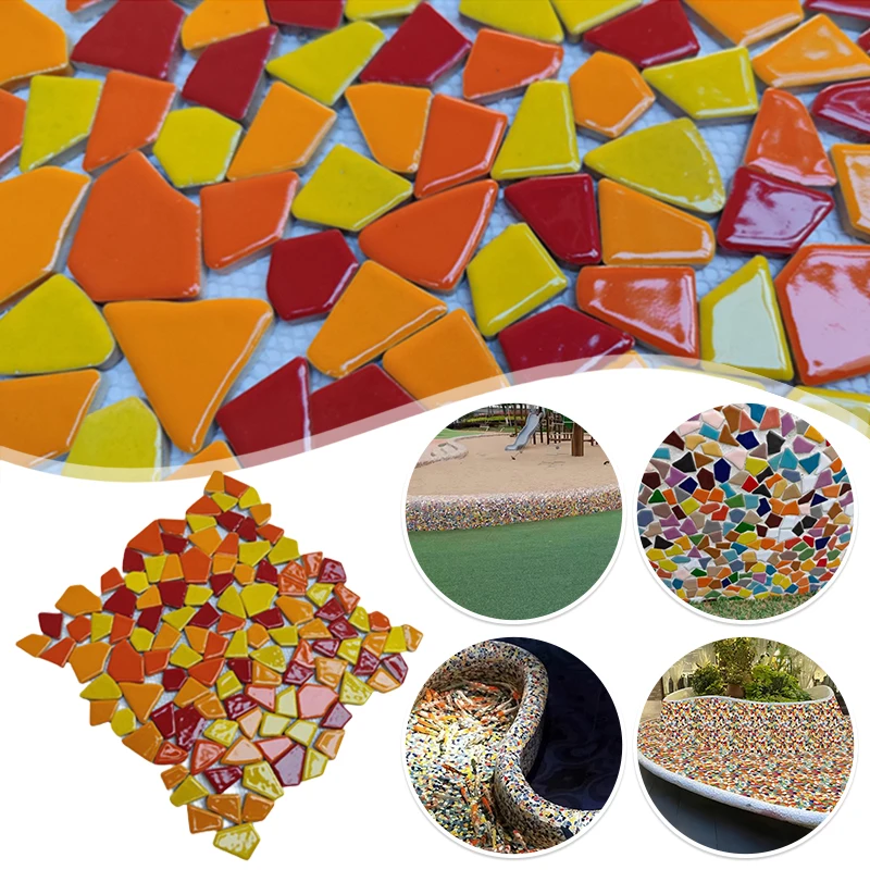 

30X30Cm Color Ceramic Gravel Mosaic Tiles Non-Slip for Hot Spring Pool Fish Toilet Wall Floor Decor Tile Sheet Diy Installation