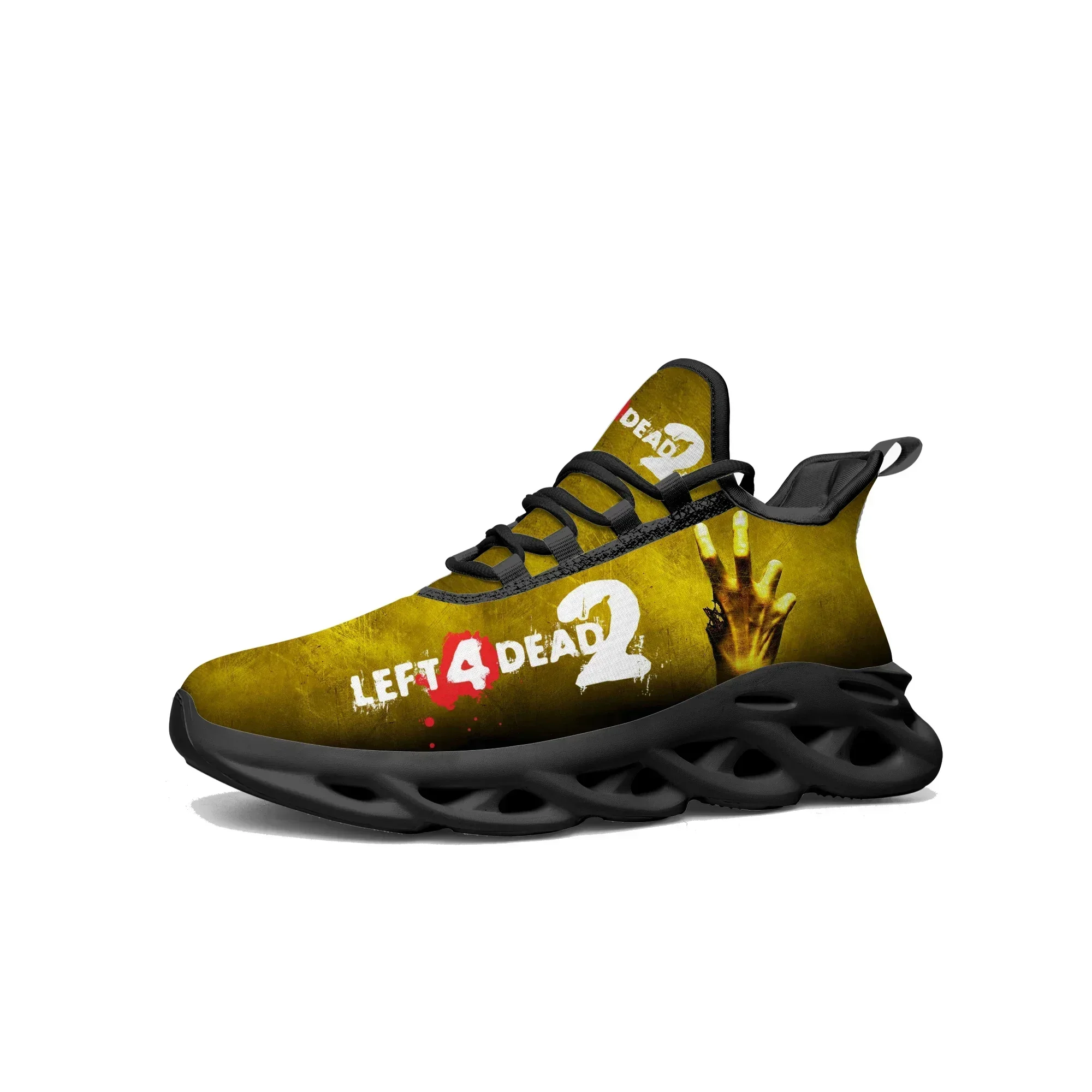 

Left 4 Dead 2 Flats Sneakers Cartoon Game Men Women Sports Running Shoes Fashion Tailor Made Lace Up Shoes