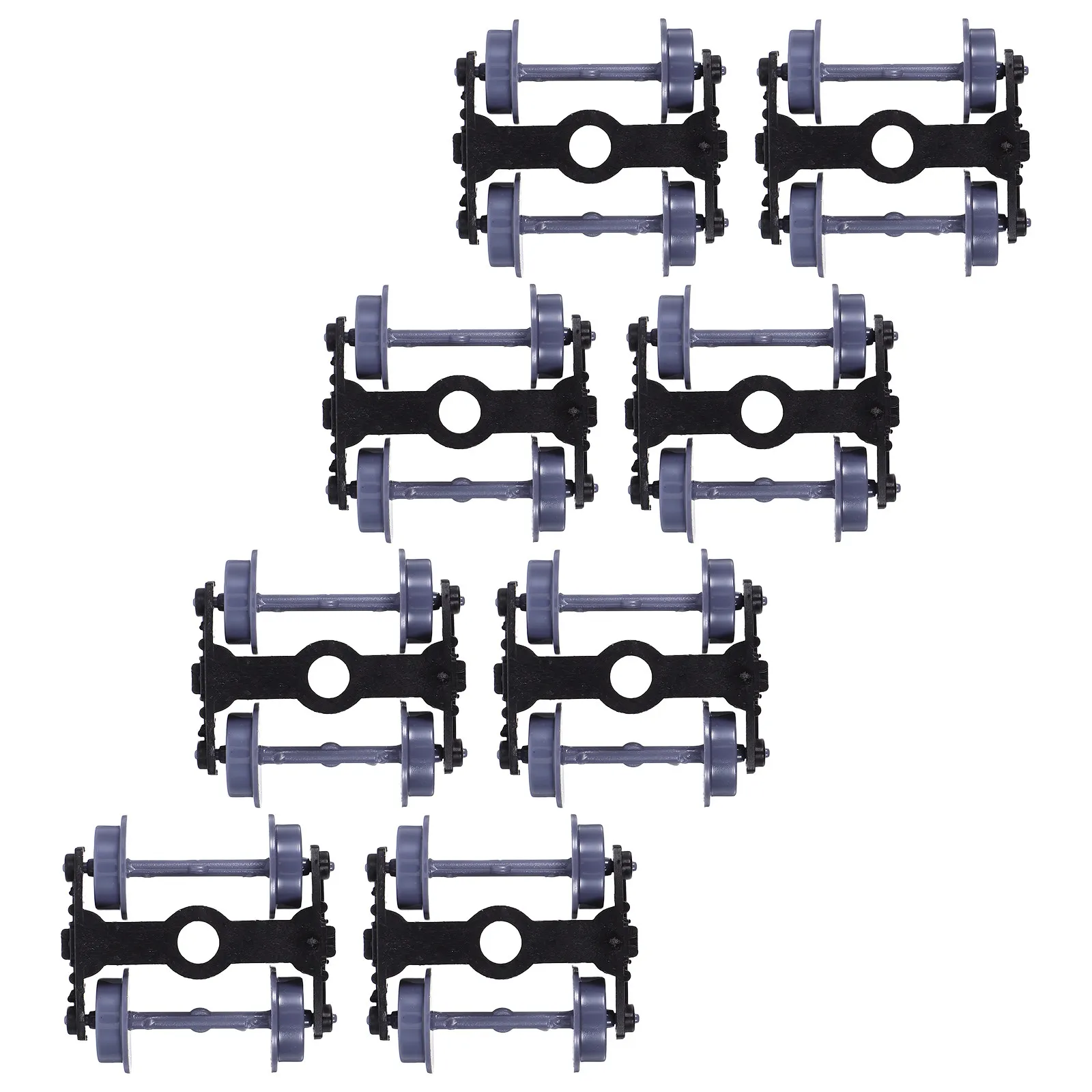 

8pcs 1/75 Scale Train Wheels Plastic Lightweight Replacement For Diy Assembly High Precision Smooth Rotation Track Compatible