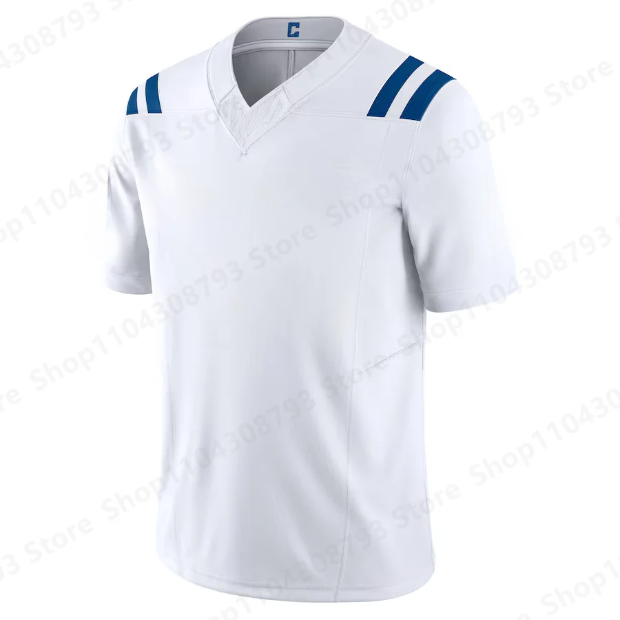 Custom 2024/25 Stitched Letters And Numbers Josh Downs Colts White Royal Training Jersey Rugby Uniform for Adult&Kid