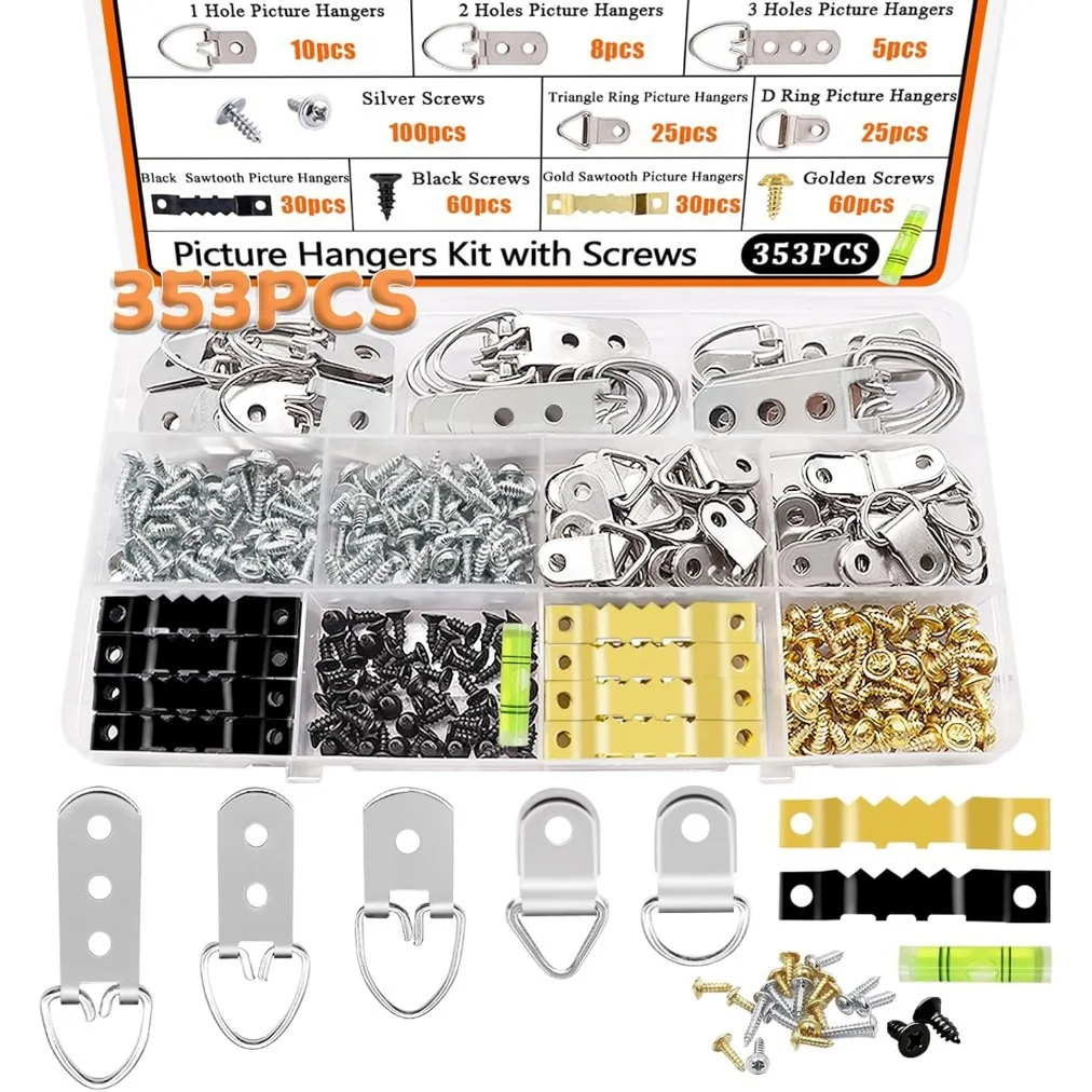 353 шт. аксессуары для фоторамки, крючки, подъемные кольца, зубчатые детали, аксессуары для фурнитуры, подвесные фотоальбомы, декоративные картины