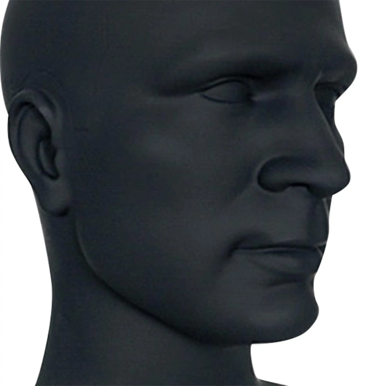 PVC Men Male Mannequin Head Model Styling Training Head Lightweight for Displaying Headset, Headphone Stable Base 15inch Tall