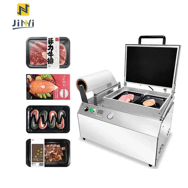 Factory Direct Sales Manual Food Fresh Meat Vacuum Skin Packaging Machine Food Tray Sealing Machine