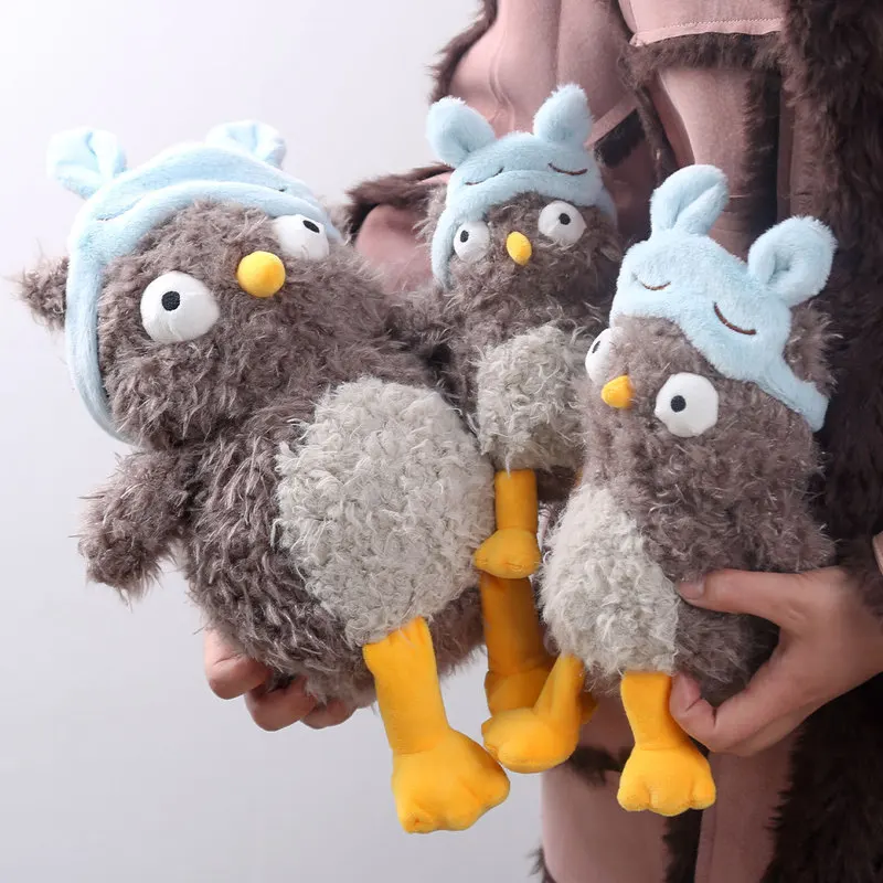 

Unbranded Owl Plush Toy Cute Fluffy Stuffed Animal With Bunny Sleep Mask Soothing Soft Comfort Doll Gift For Girls Kids Bedroom