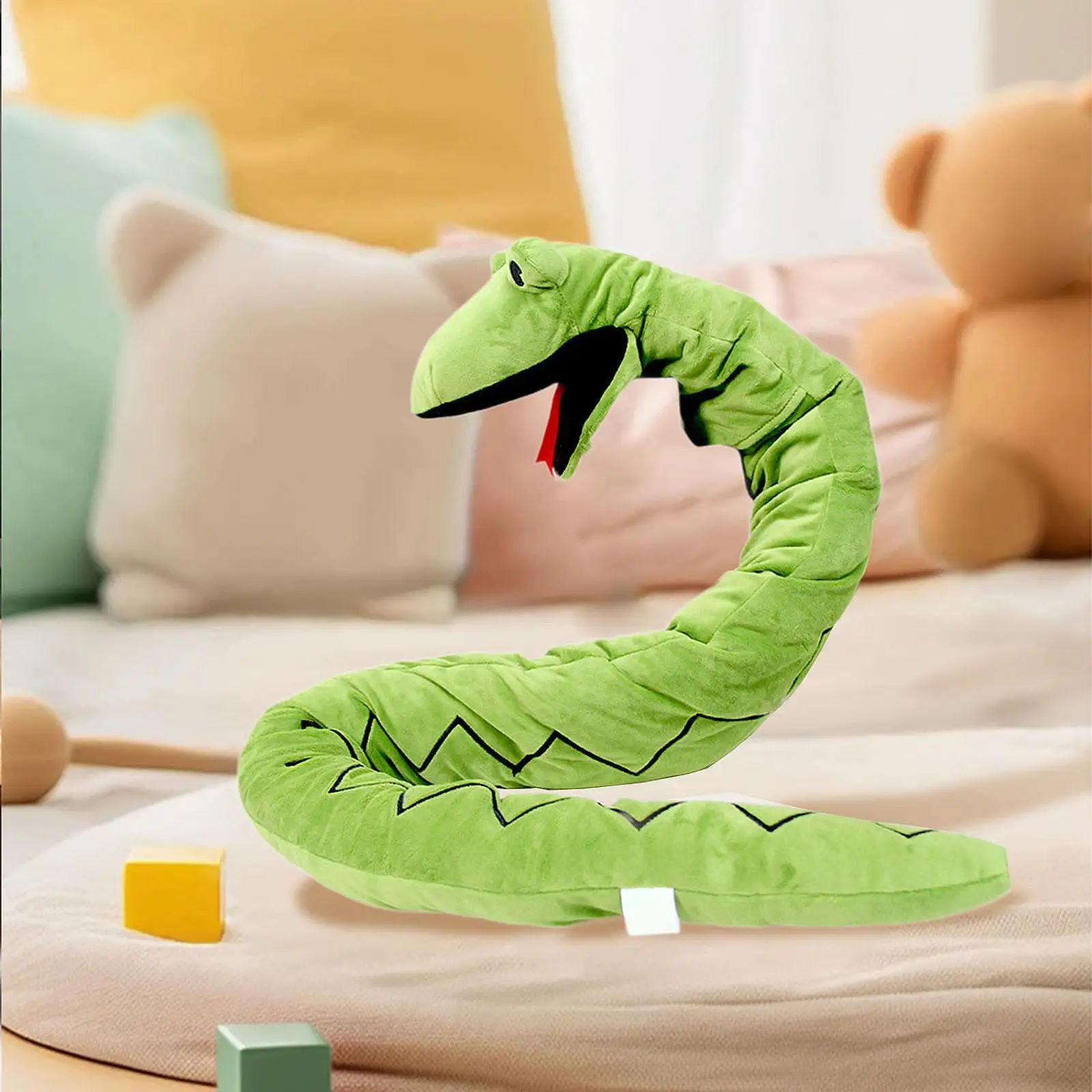 Marioneta de mano de serpiente, juego de rol, bromas de boca móviles imaginativas realistas, juguete de peluche para niños en edad preescolar, juguetes para enseñanza de regalos