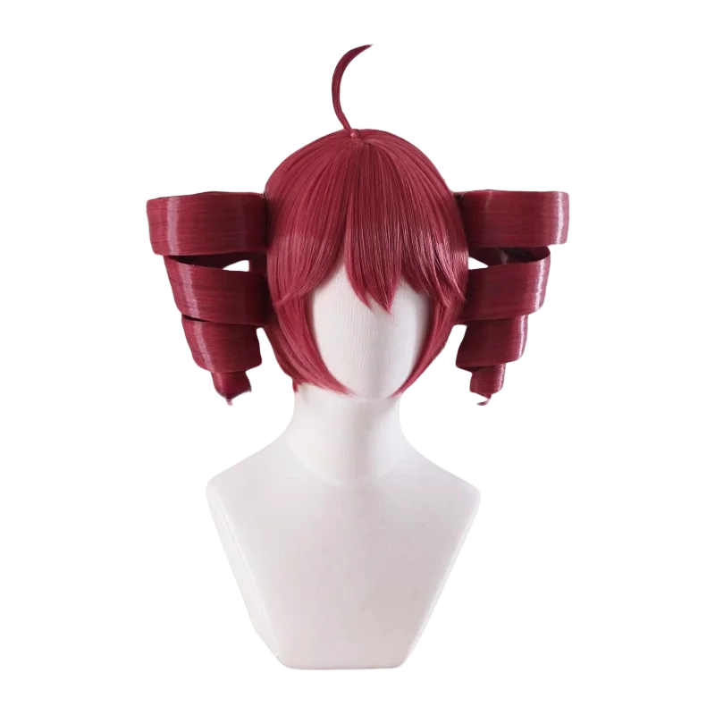 Anime Kasane Teto Wig Cosplay Women Cute Red Ponytail Wig High Heat Resistant Hair Teto Wig Free Wig Cap