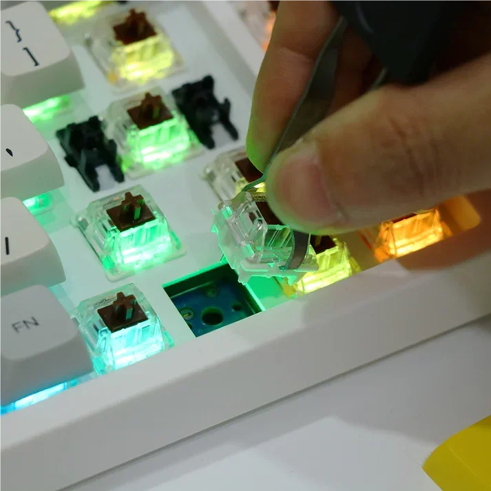 Epomaker-Clavier de jeu mécanique filaire TH80 Pro 75% RVB, échangeable à chaud, 2.4 mesurz, Bluetooth 5.0