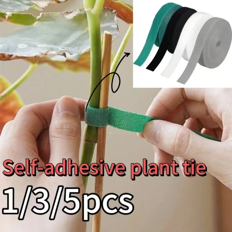 

Самоклеящаяся нейлоновая кабельная стяжка для растений, зеленая регулируемая петля с крючком для растений, поддержка садового шпагата, многоразовая застежка, ленты, полоски