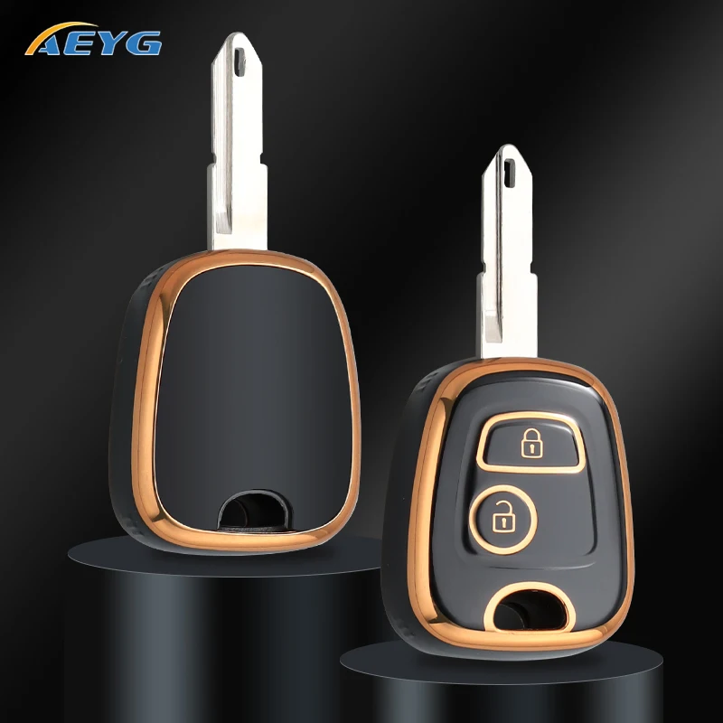 Fashion TPU Car Remote Key Case Cover Shell For Peugeot 106 107 206 207 306 307 406 407 For Citroen C1 C4 Protector Accessories image 4