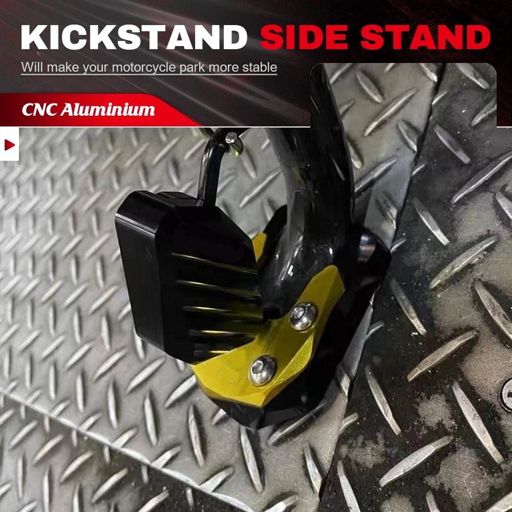 Motorcycle Kickstand Side Stand Extension Pad Support Plate Enlarge For YAMAHA XMAX300/125/250 All Years AEROX155 NMAX155 NVX155