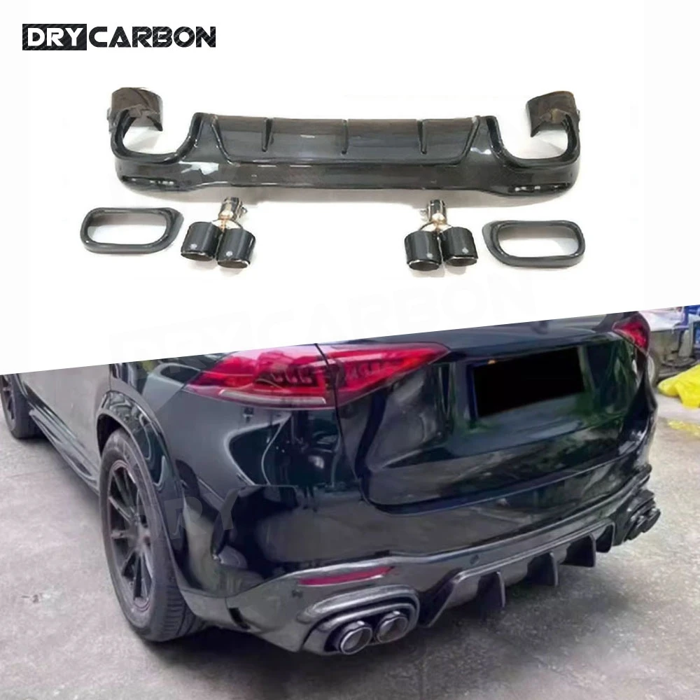 

For Benz GLE Class W167 GLE63 AMG SUV 2021+ Car Rear Bumper Lip Diffuser Spoiler Exhaust Tips Pipes Body Kits Accessories