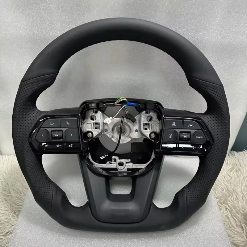 Customized Microfiber Leather Car Steering Wheel For Toyota Gr LC200 LC300 Prado 120 150 200 LC79 LC70 LC76 Yaris Steering Whee