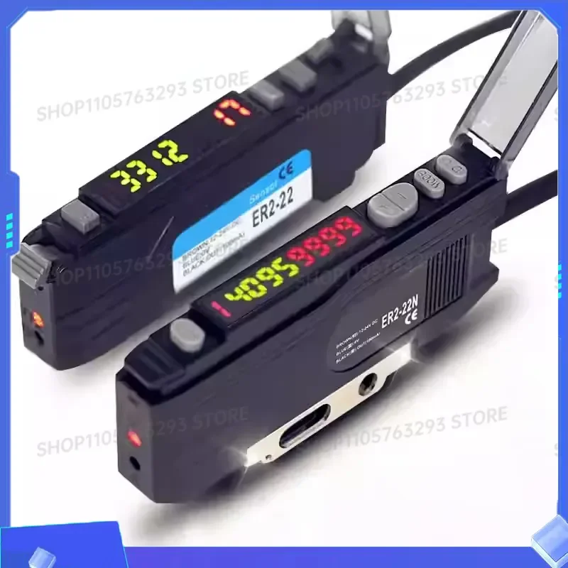 for PRS3Y10 PT3Y10 ER2-22N NPN ER2-22P PNP Optical Fiber Sensor ER2-22 Digital Fiber Amplifier 1PCS New