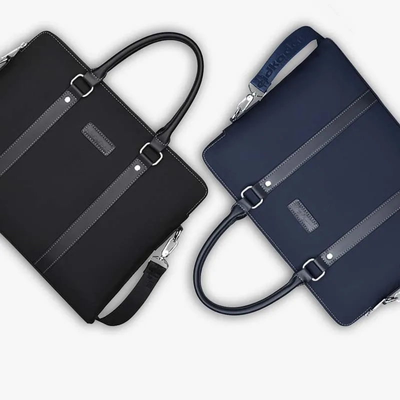 Bolso de hombro para hombre, maletín de ordenador de estilo horizontal con bolsillo para teléfono móvil, novedad de 2024