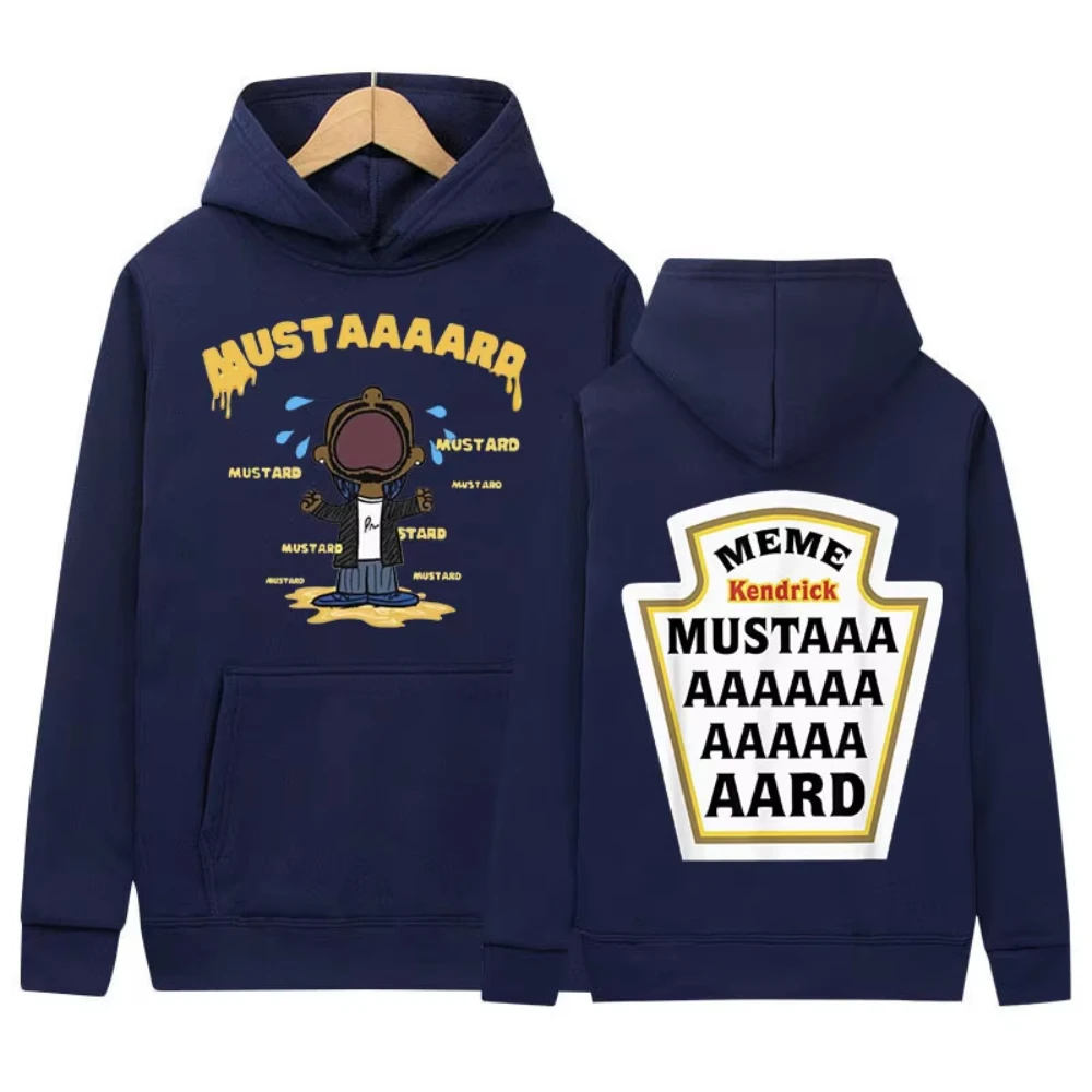 كندريك لامار الخردل علامة الجرافيك هوديي الرجال النساء الرجعية عالية الجودة موضة البلوز الهيب هوب ملابس فضفاضة البلوز هودي #4