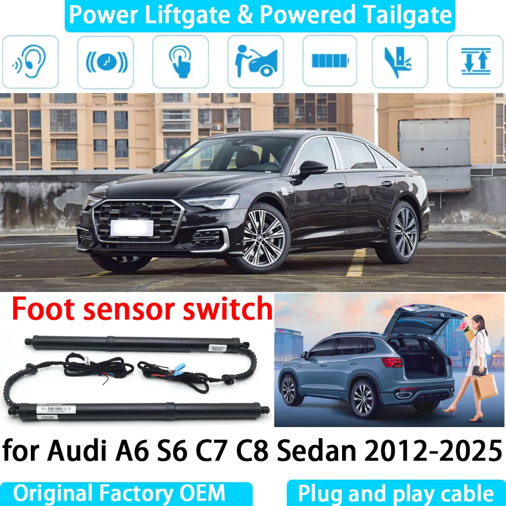 

for Audi A6 S6 C7 C8 Sedan 2012-2025 Automatic Electric Power Liftgate Powered Tailgate Strut Tail Gate Lift System