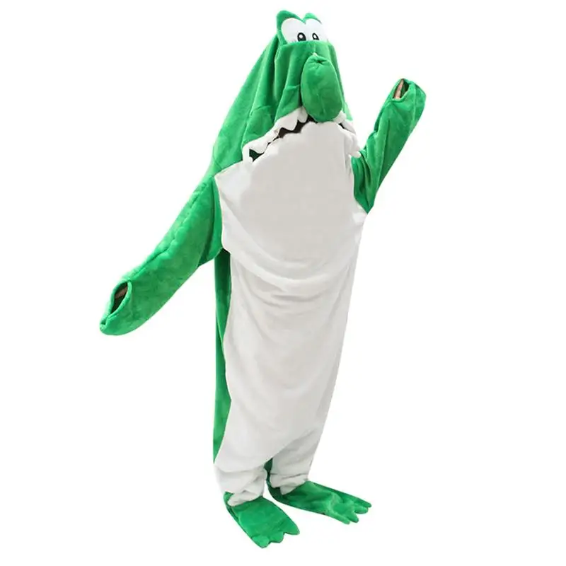 Animal Wearable Blanket Cosy Dino Dreams Hooded Onesie Blanket Fuzzy Throw and Wearable Sleeping Bag for a Roaring Comfort