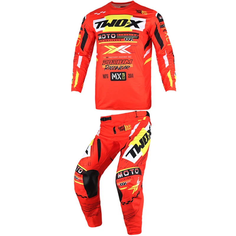 

Two-X Podium Gladiator MX Gear Set Dirt Bike Clothing Off Road Motocross Race Jersey Set Motorcycle Clothing Breathable MX Combo