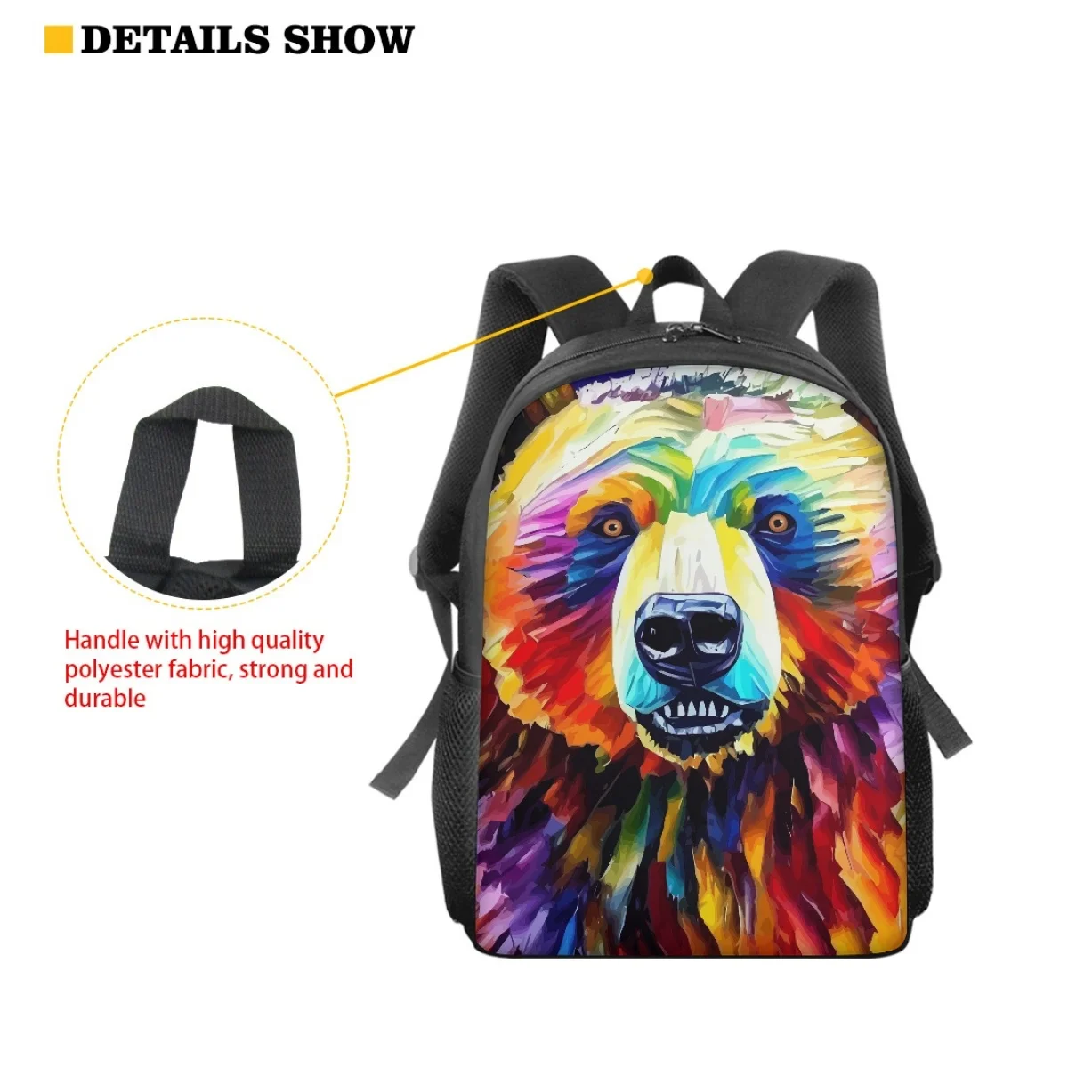 Trendy Cool Bear 3D Print Kids Backpack Girls Boys Bookbag Kids Children Bagpack Teen School Backpack For Student School Gift