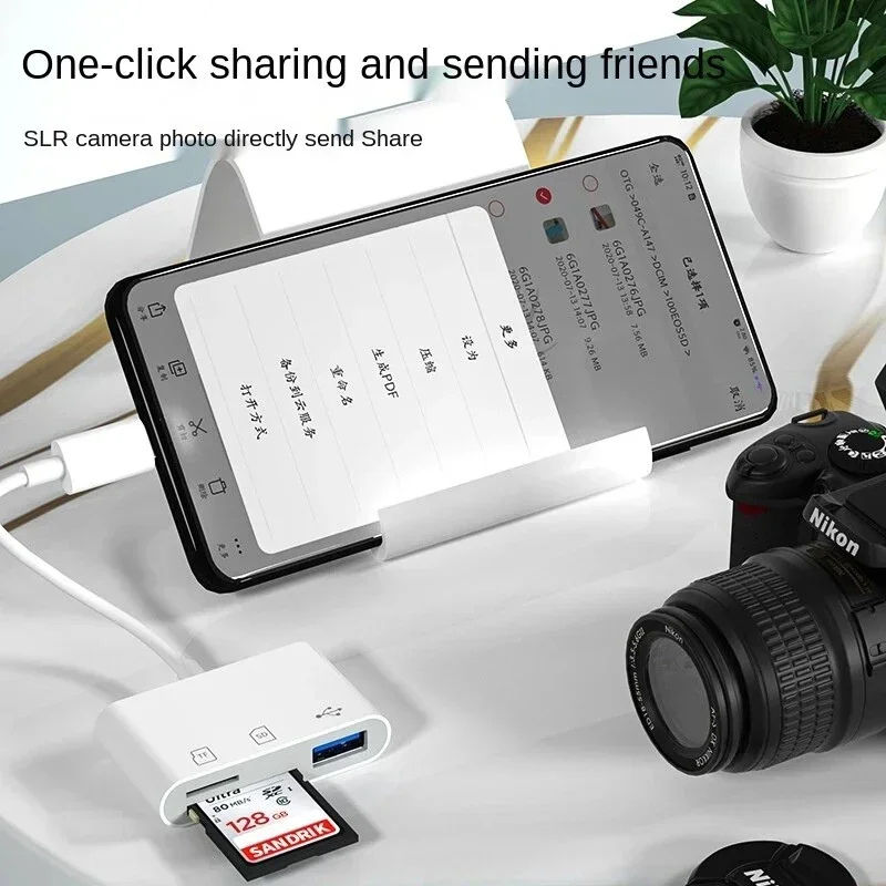 【Быстрая доставка】3IN1 USB Micro SD/TF Card Reader Type C/Micro USB To SD Card Reader OTG U Disk Reader Adapter HUB