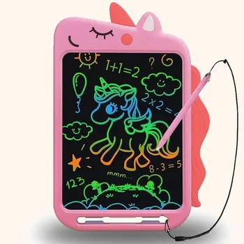 9 inç çocuk çizim kurulu LCD ekran yazma tableti karikatür hayvan elektronik el yazısı ped çizim oyuncaklar çocuklar için bebek