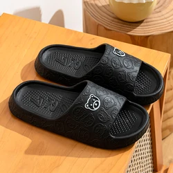 Fashion Men's Slippers Summer Indoor Printting Bear Bathroom Anti-slip Soft Sole Women Comfortable Causal Homeshoes Couple