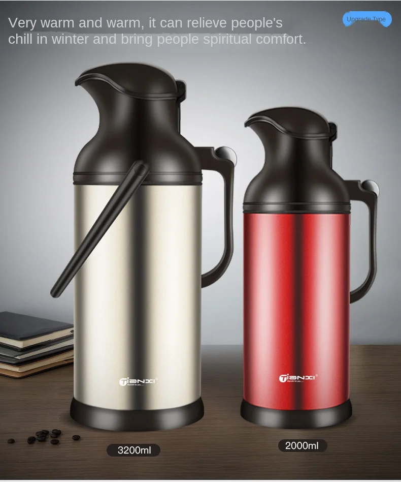 

hot water bottle home stainless steel insulation bottle student dormitory with a large-capacity kettle water bottle