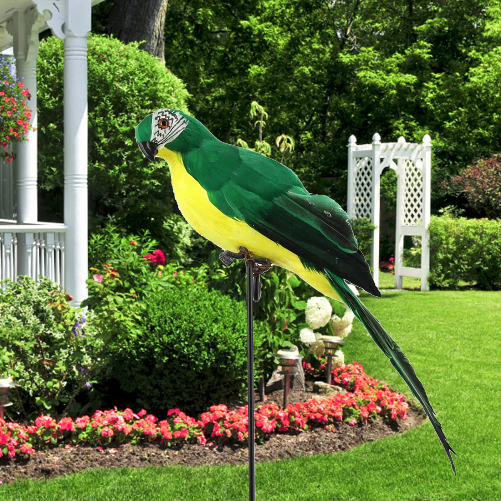 Artificial Birds Fake Artificial Bird Parrot Realistic Imitation Parrot Decor Home Garden Yard Decoration