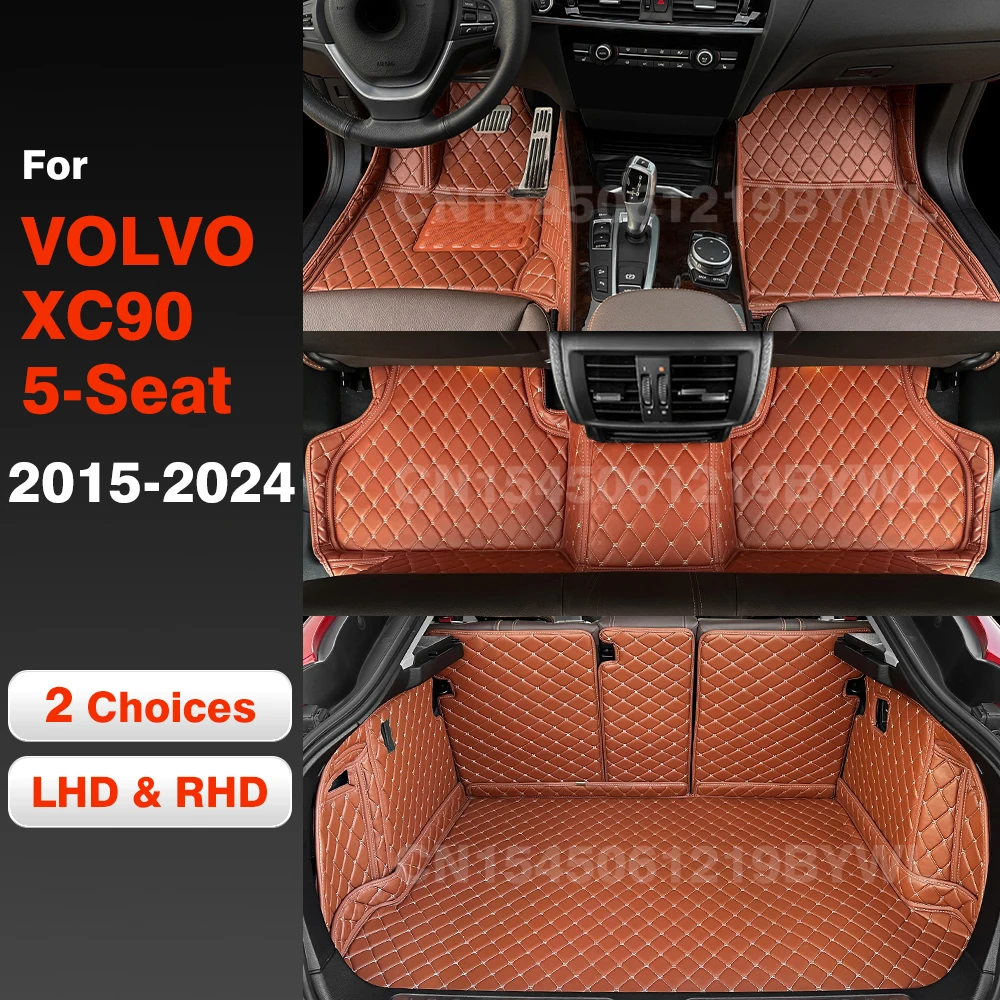 

Car floor mats for VOLVO XC90 (5-Seat) 2015-2024 2023 2022 2021 2020 2019 2018 2017 2016 Car Trunk Mat Carpet Cover