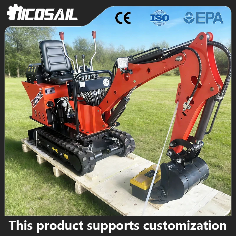 

1 Ton Mini Excavator For Trenching Pilot Control Easy Operation Compact Digger For Small Contractors