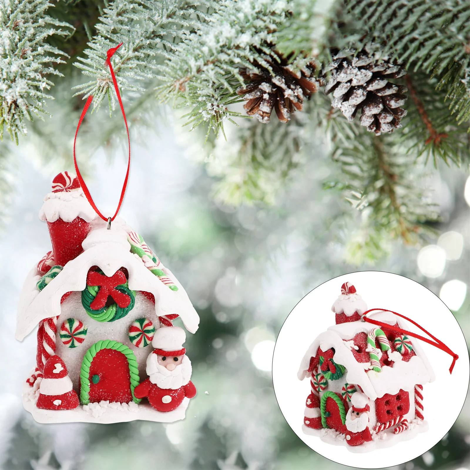 

1pc Christmas Santa Claus Ornament Premium Hanging Mini Festive Decor For Indoor Outdoor Party Wedding Decoration