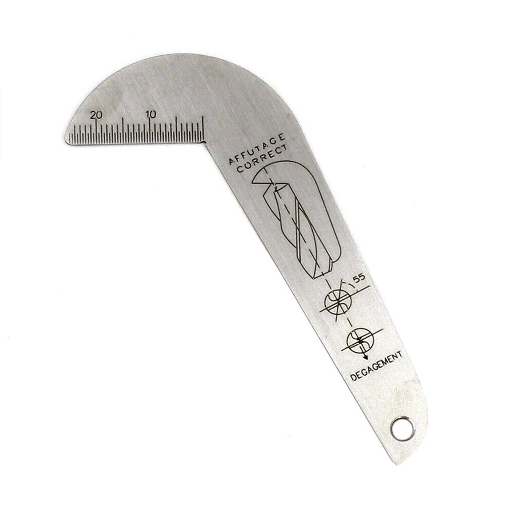 Drill Gauge Precision Double Sided Drill Gauge with 118 Degree Angle Made of Rust Resistant Stainless Steel for Longevity