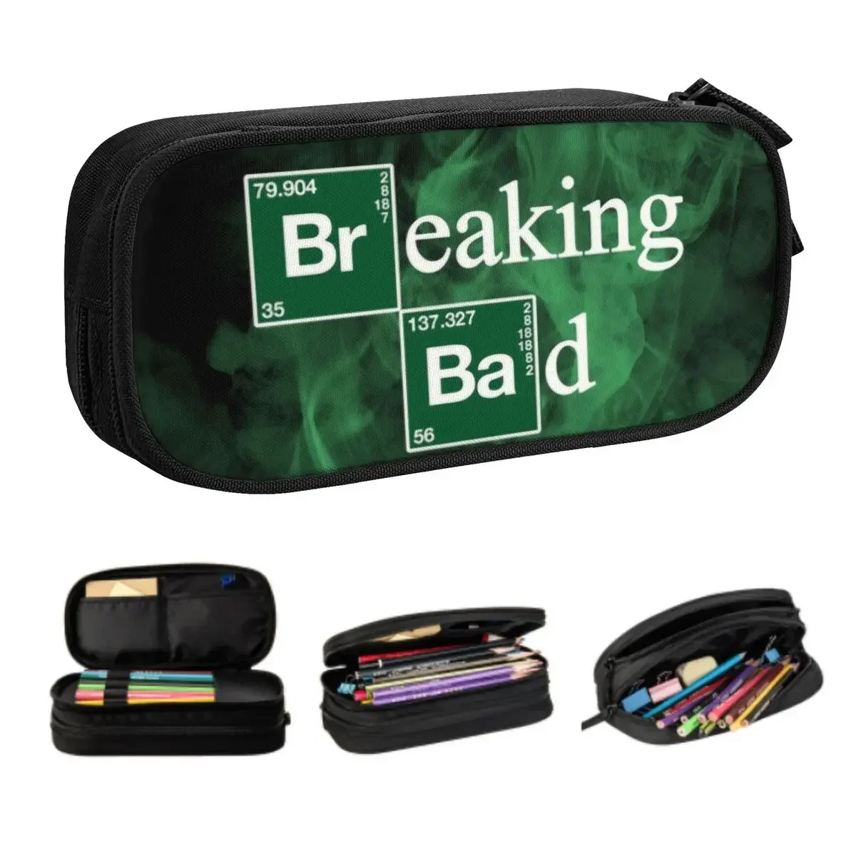 Customized Breaking Bad Kawaii Pencil Case Boy Girl Large Capacity Heisenberg Pencil Bag Students Stationery