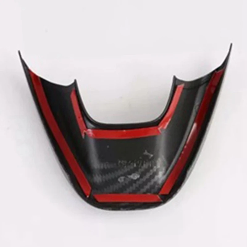 For Hyundai Venue 2019 2020 ABS Carbon Fiber Car Steering Wheel Decoration Cover Trim Frame Stickers