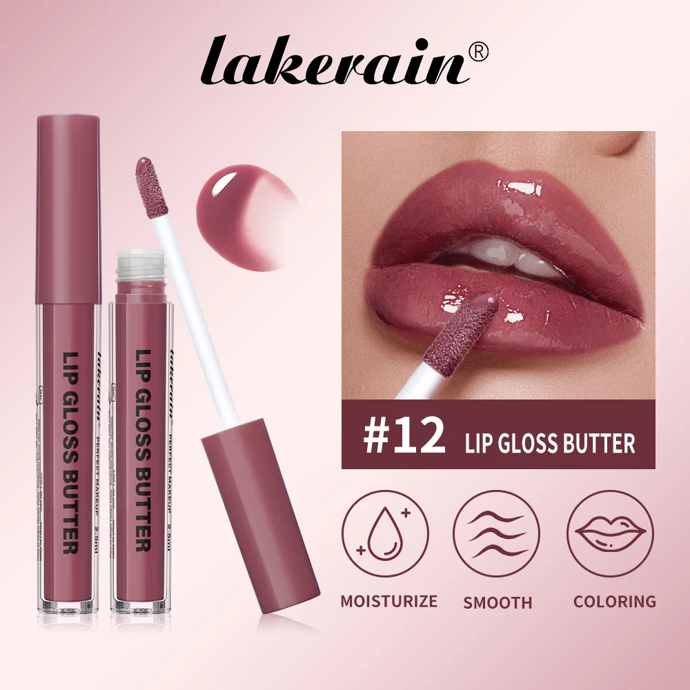 Lakerain Lip Gloss Burro di Lunga Durata Antiaderente Bellezza Impermeabile Lip Stain Trucco Rimpolpante Idratante Lip Gloss Cosmetici