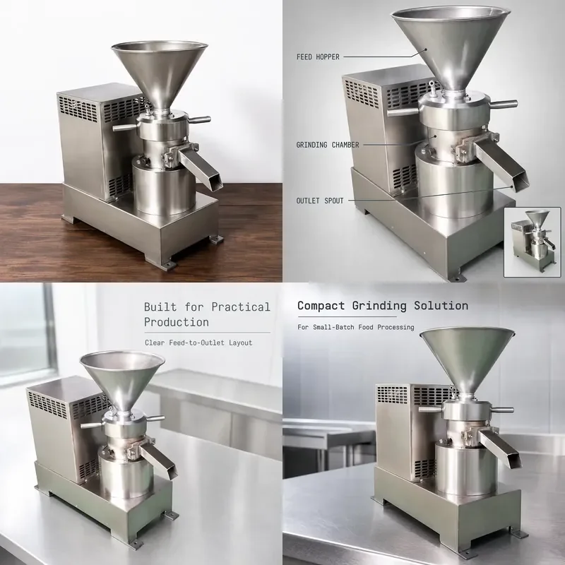 Stainless Steel Peanut Butter Machine Snail Powder Grinder Nut Butter Maker for Home Commercial Use High Efficiency Grinding