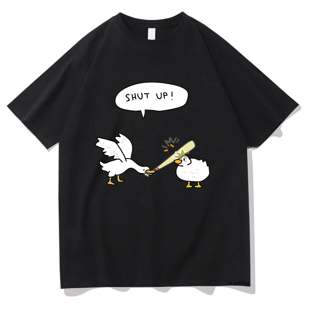 Shut Up Silly Goose Bonk Tshirt Funny Men/Women Clothing Harajuku Aesthetic Tshirt Unisex Hip Hop Streetwear Vintage Cotton Tops