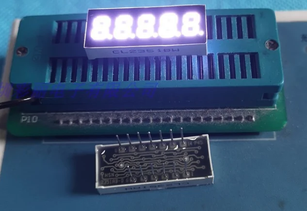 Tubo digital de 5 bits display led azul/branco digital tubo 13p 10 pces comum do cátodo/ânodo 0.23 polegadas
