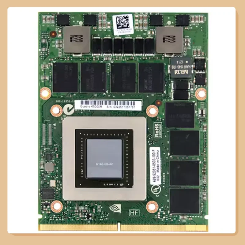 Quadro-Graphics Card K5000M GDDR5, 4GB, N14E-Q5-A2, with X support, for Dell, HP, iMac A1312, 27-inch, year 2010, 2011 K5000