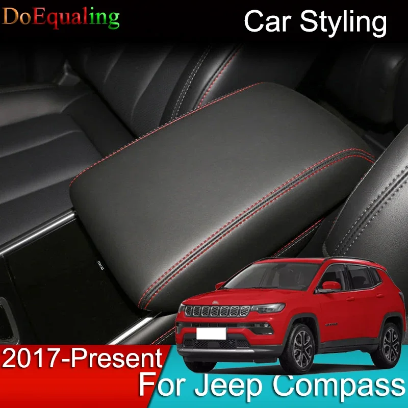 

Car Armrest Console Cover Cushion Support Box Top Matte Liner Mat Case Accessories for Jeep Compass 2nd 2018 2019 2020 2021 2022