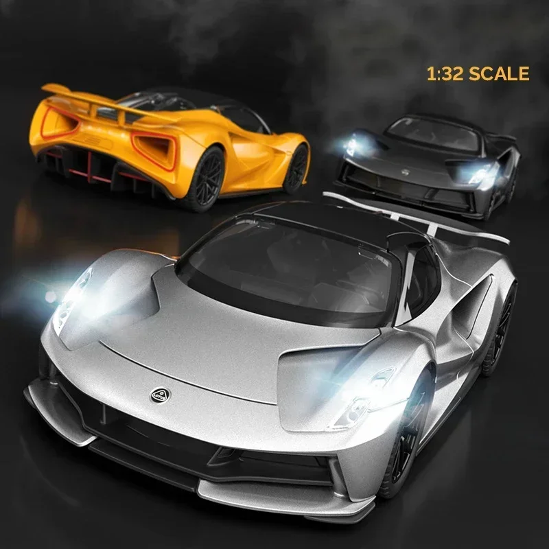 1:32 Lotus Evija Alloy New energy supercar Diecast Metal Scale Model Car Sound ＆Light Simulation Children Toy Vehicles Gift