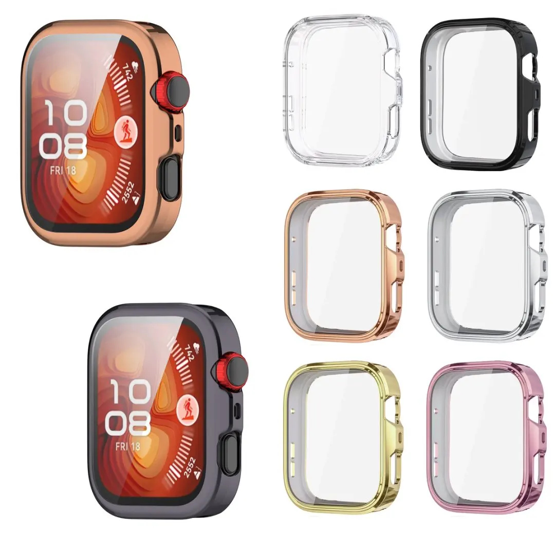 Защитный чехол из гальванического материала из ТПУ, подходит для часов Huawei Fit 4, Fit4 Pro, защитный бампер для умных часов