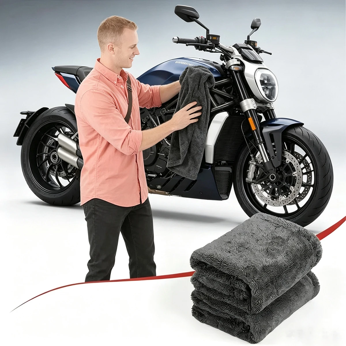 Dark gray car microfiber towel - Microfiber Car Drying Towel Super Absorbent recension och pris