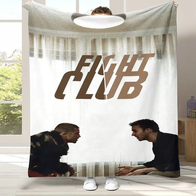 Classic Fight Club Movie Soft Flannel Throw Blanket,Cozy Warm Blanket for Bed,Sofa,Living Room,Picnic,Camping,Home Decor,Gift