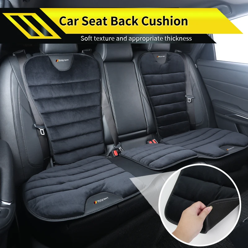 Car Velour Seat Cushion Winter Warm Backrest Seat Cover Accessories For E90 E60 E46 E39 F30 F10 E87 X3 X4 X5 X1 G30 G20 M3 M