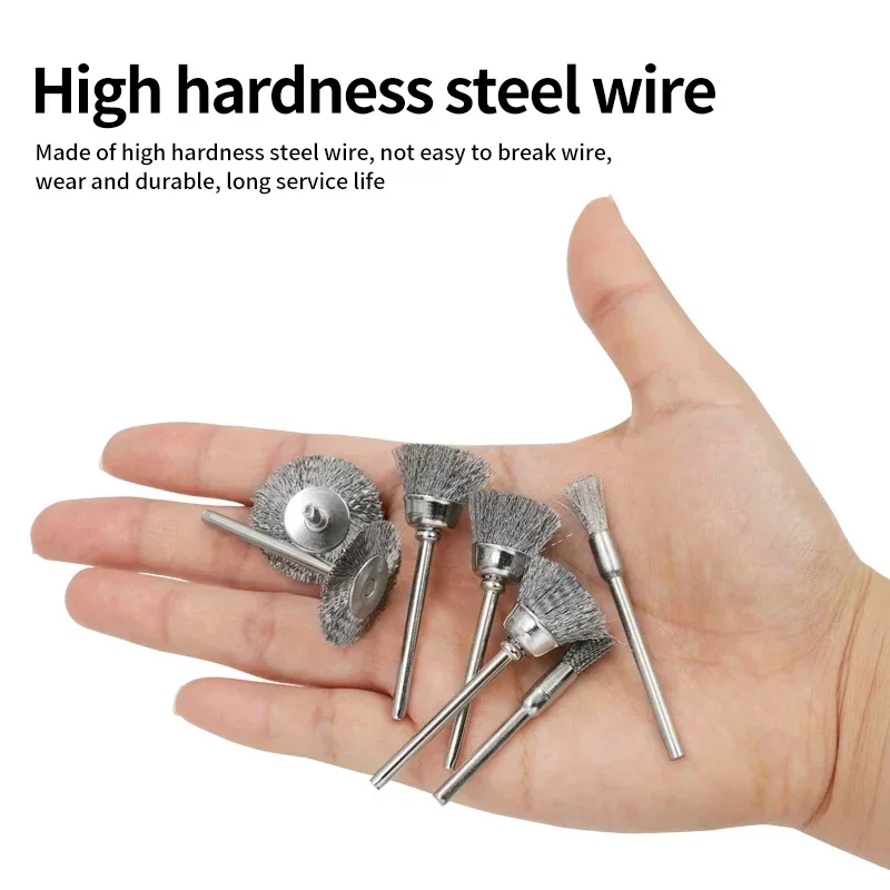 Rotary Polishing Tool Steel Accessories For Brush Small Grinding Dremel 45pcs Mini 60pcs Brushes Wire Wheel Drill