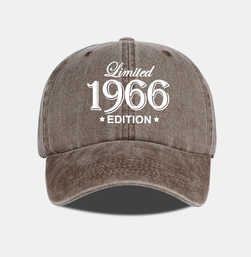 �Limited 1966 Edition“ Baseballkappe mit Print, verwaschen, verstellbar, Unisex, Vintage-Geburtstags-Sonnenhut – Detail 4