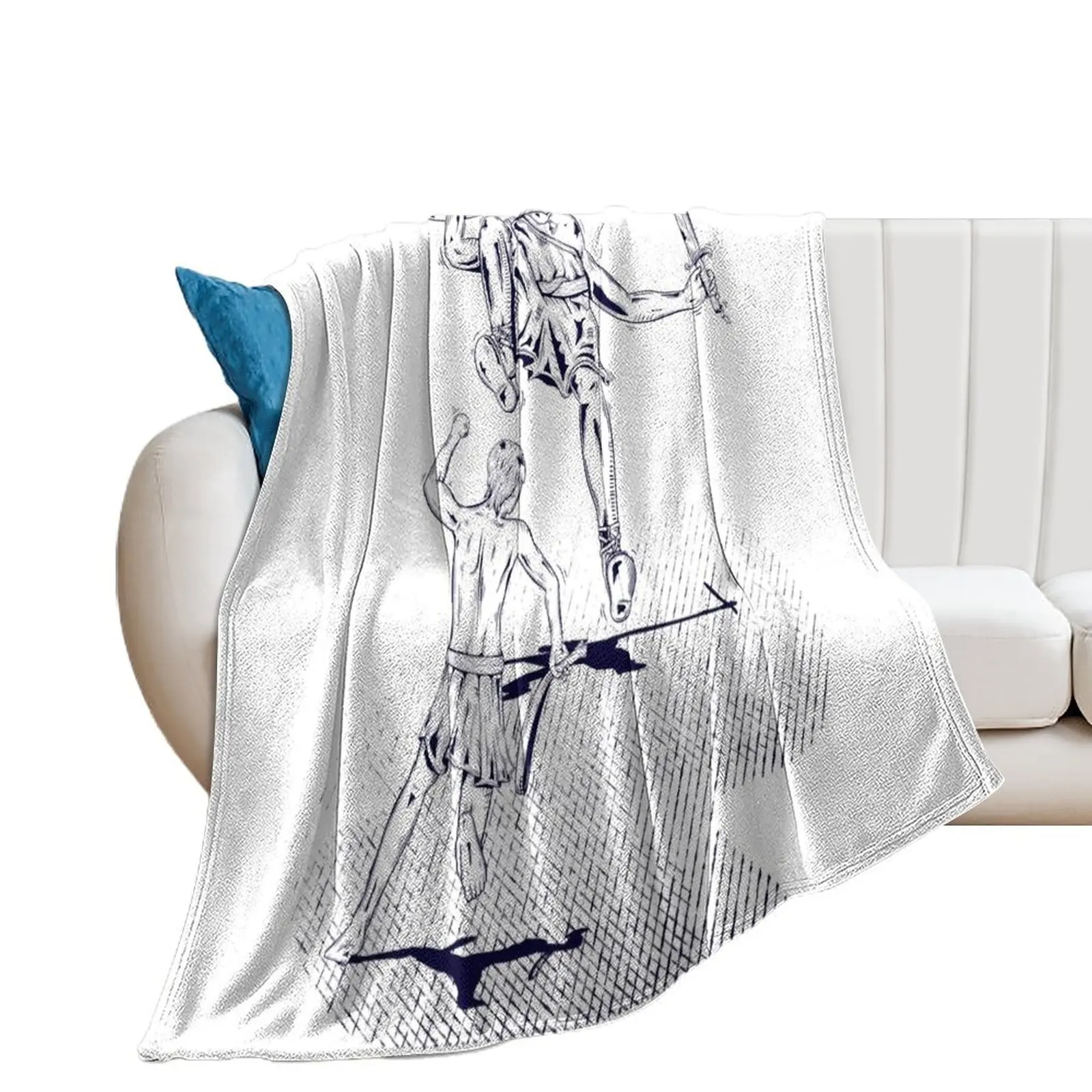 David and Goliath Throw Blanket Bed Soft Blankets