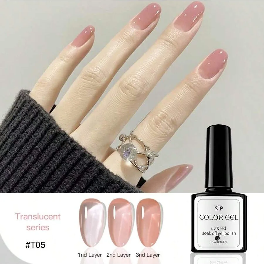 6個入り 10ML 韓国製ヌードネイルジェルポリッシュ ソフトラッカー ソークオフ UV&LED 長持ちジェルポリッシュ ネイルチップ アート用品 アクセサリー
