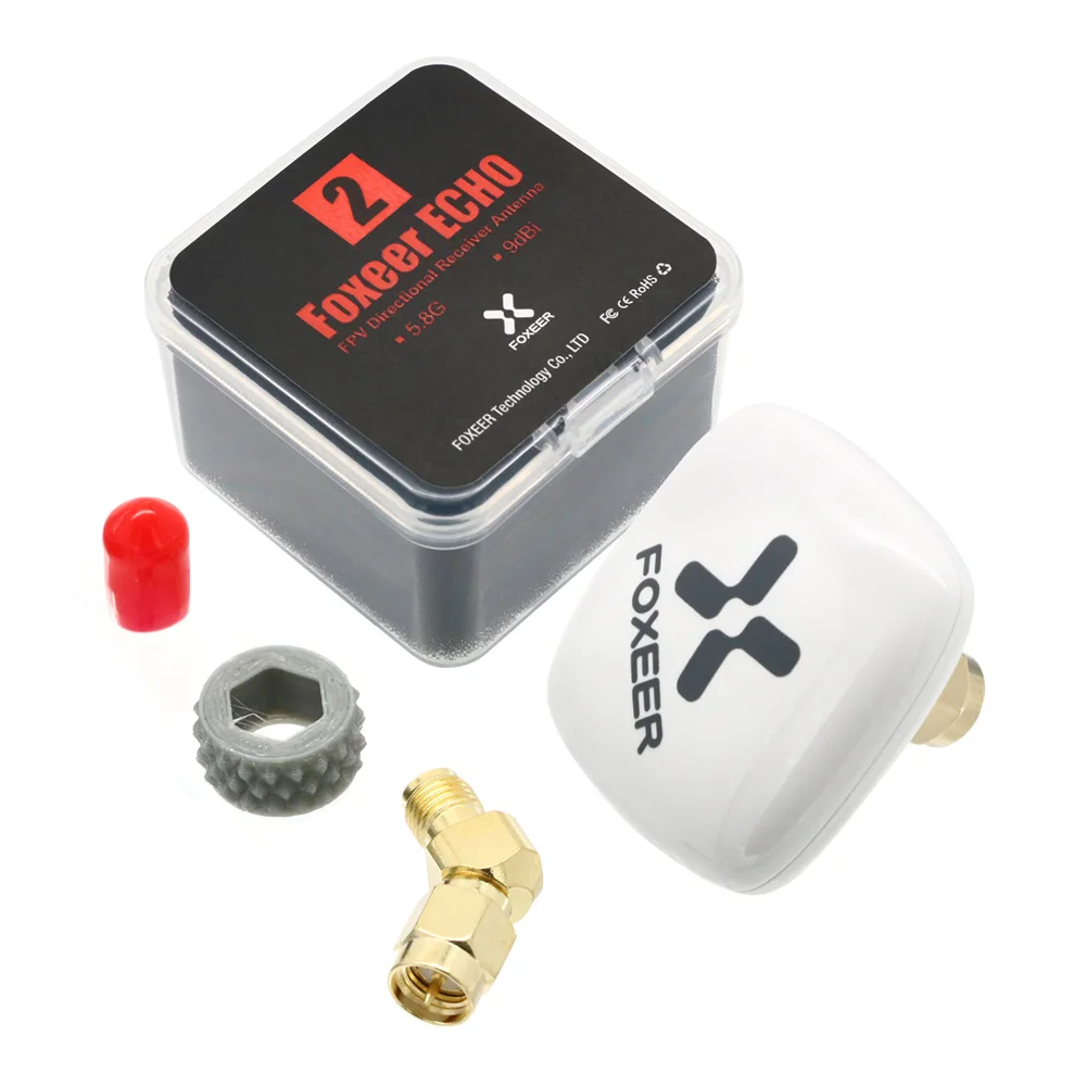 Foxeer-Echo 2 Patch Antenna, 9dBi, 5.8GHz, RHCP, LHCP, SMA, Mini FPV Antenna for Racing Drone